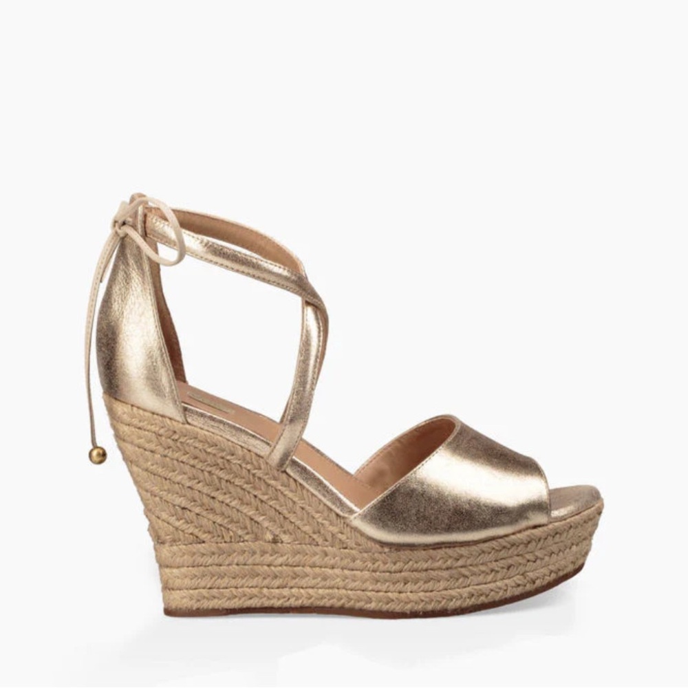 UGG Gold Wedge Sandals